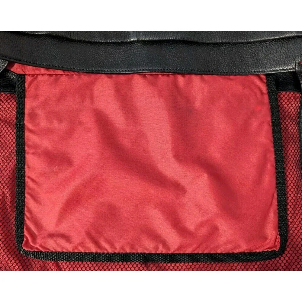 Lloyd Messenger Bag Black Pebbled Leather Turn Locks Briefcase